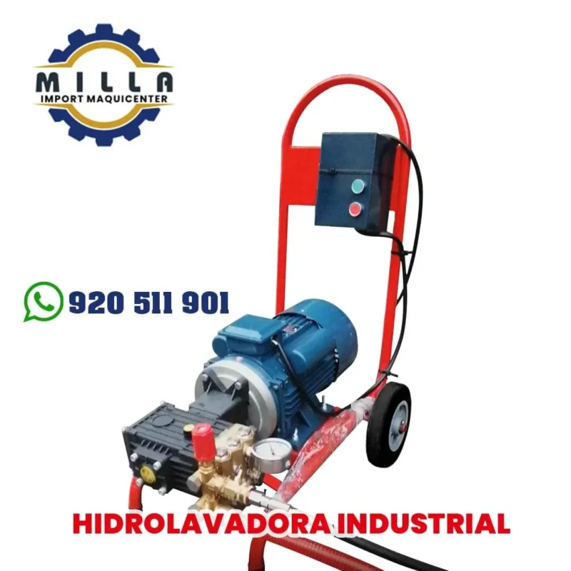 HIDROLAVADORA INDUSTRIAL MOTOR MONOFÁSICO 4 HP